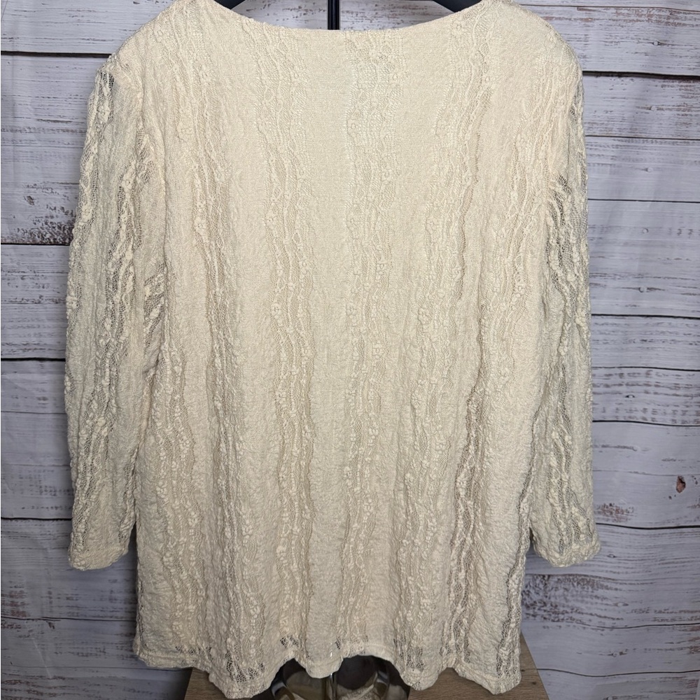 Venezia Cream Nylon Blend Top - Picture 2 of 4